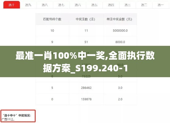 最准一肖100%中一奖,全面执行数据方案_S199.240-1