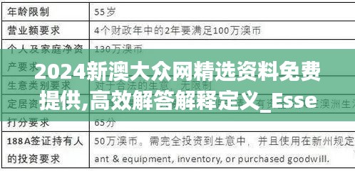 2024新澳大众网精选资料免费提供,高效解答解释定义_Essential70.728-7