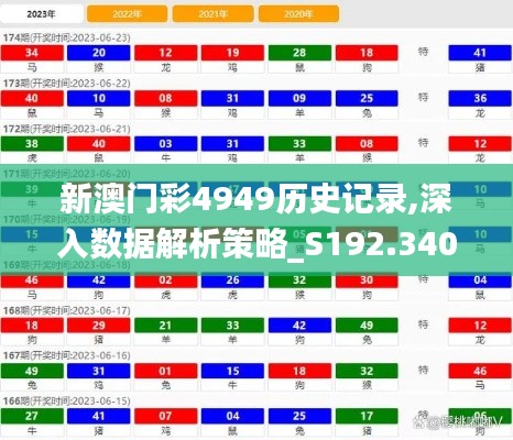 新澳门彩4949历史记录,深入数据解析策略_S192.340-2