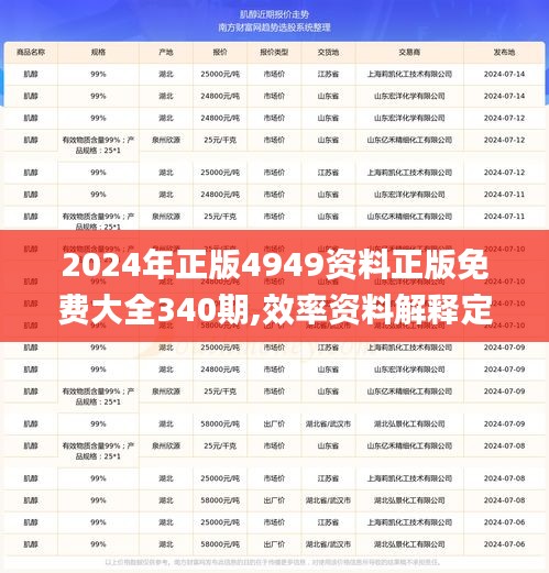 2024年正版4949资料正版免费大全340期,效率资料解释定义_专业款122.237-2