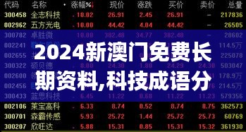 2024新澳门免费长期资料,科技成语分析定义_Advance8.579