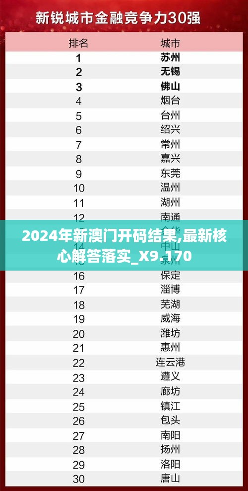 2024年新澳门开码结果,最新核心解答落实_X9.170