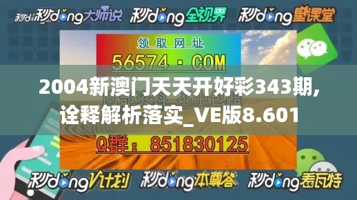 2004新澳门天天开好彩343期,诠释解析落实_VE版8.601