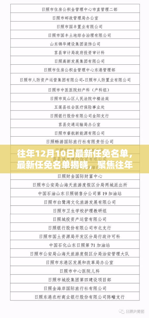 往年12月10日政治动态及最新任免名单揭晓