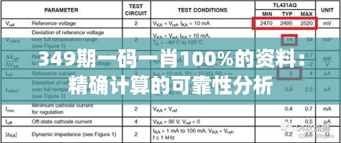 349期一码一肖100%的资料：精确计算的可靠性分析