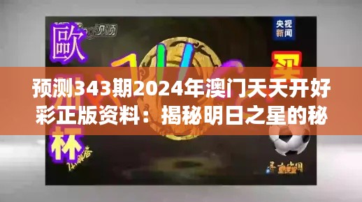 预测343期2024年澳门天天开好彩正版资料：揭秘明日之星的秘密