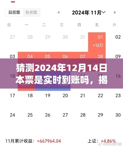 揭秘2024年12月14日本票实时到账预测与解析，到账时间猜测与解析