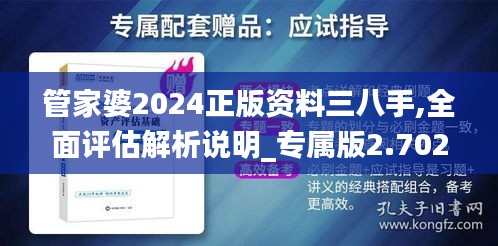 管家婆2024正版资料三八手,全面评估解析说明_专属版2.702