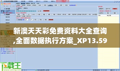 新澳天天彩免费资料大全查询,全面数据执行方案_XP13.594