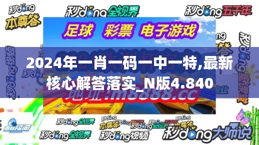 2024年一肖一码一中一特,最新核心解答落实_N版4.840