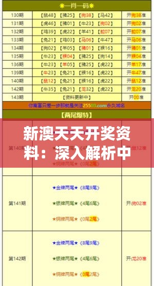 新澳天天开奖资料：深入解析中奖率高的彩票策略