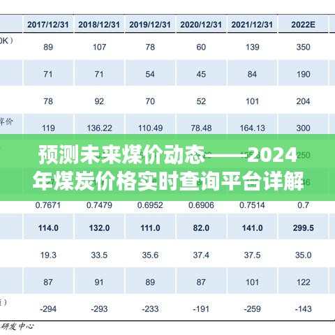 2024年煤炭价格实时查询平台详解，预测未来煤价动态