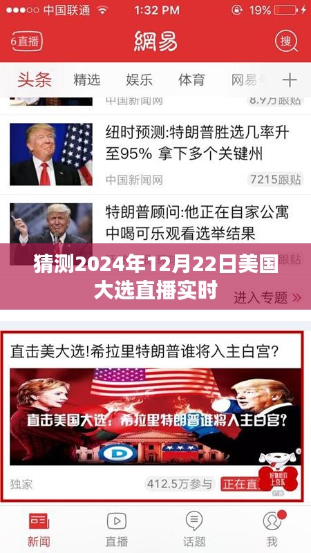 美国大选直播预告，2024年12月22日实时大选揭晓