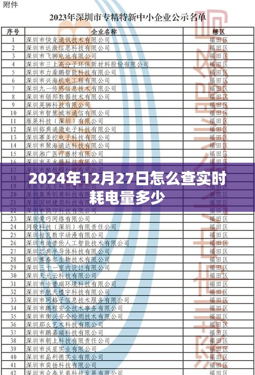 如何查询2024年12月27日实时耗电量数据