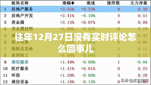 往年12月27日无实时评论原因解析