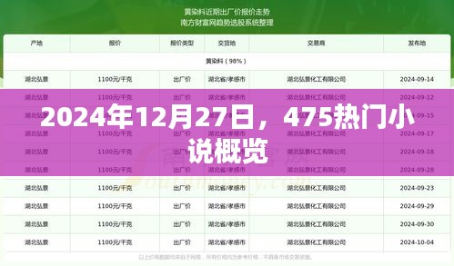 热门小说概览，2024年12月27日，一网打尽475佳作