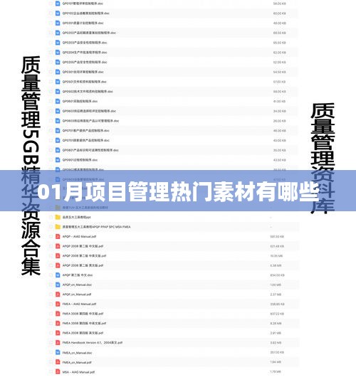 「项目管理热门素材大盘点」最新素材一网打尽