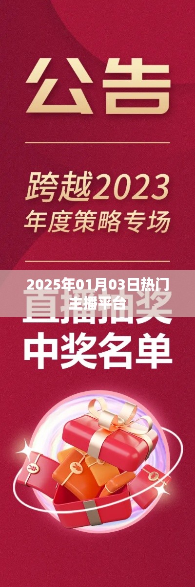 热门主播平台动态速递，2025年1月3日更新