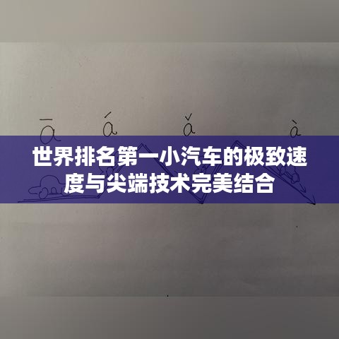 世界排名第一小汽车的极致速度与尖端技术完美结合