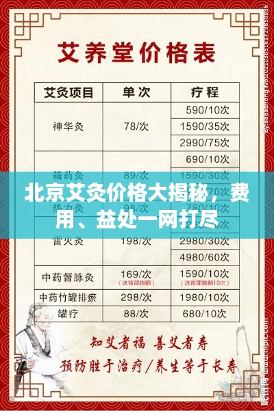 北京艾灸价格大揭秘，费用、益处一网打尽