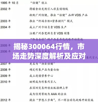 揭秘300064行情，市场走势深度解析及应对策略探索