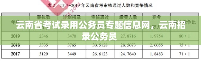 云南省考试录用公务员专题信息网，云南招录公务员 