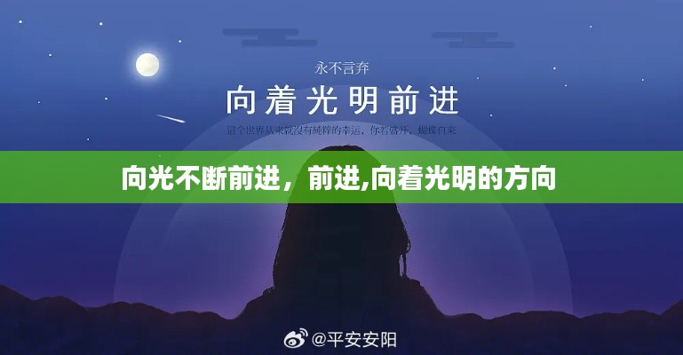 向光不断前进，前进,向着光明的方向 